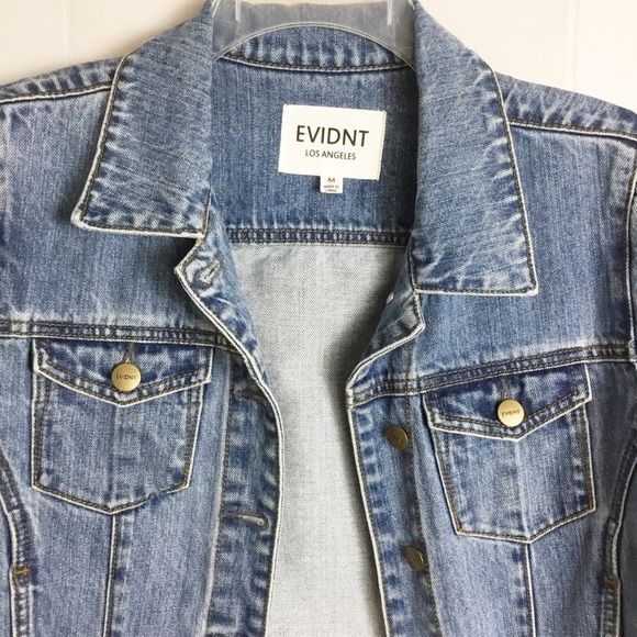 Evidnt Denim Jacket Size M Light Blue - Picture 2 of 4
